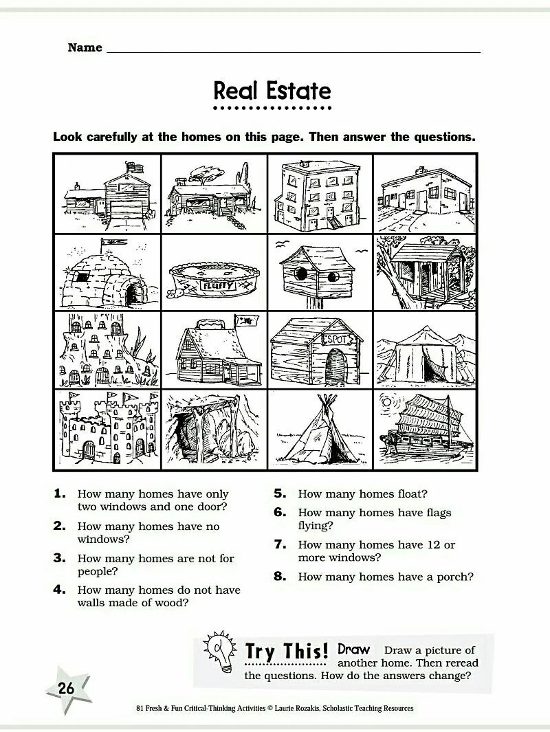Problem solving critical thinking worksheets picture