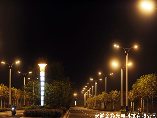 承接霍山花园路夜景照明工程2