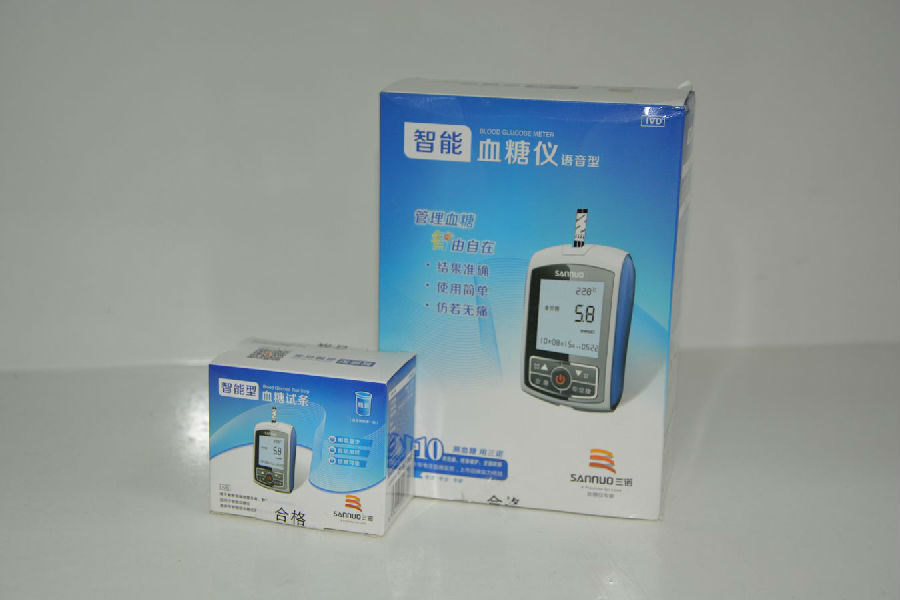 三诺智能血糖仪(套装)语音型(赠50支瓶装)