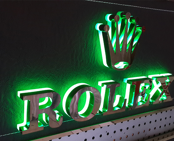 不锈钢背打光发光字