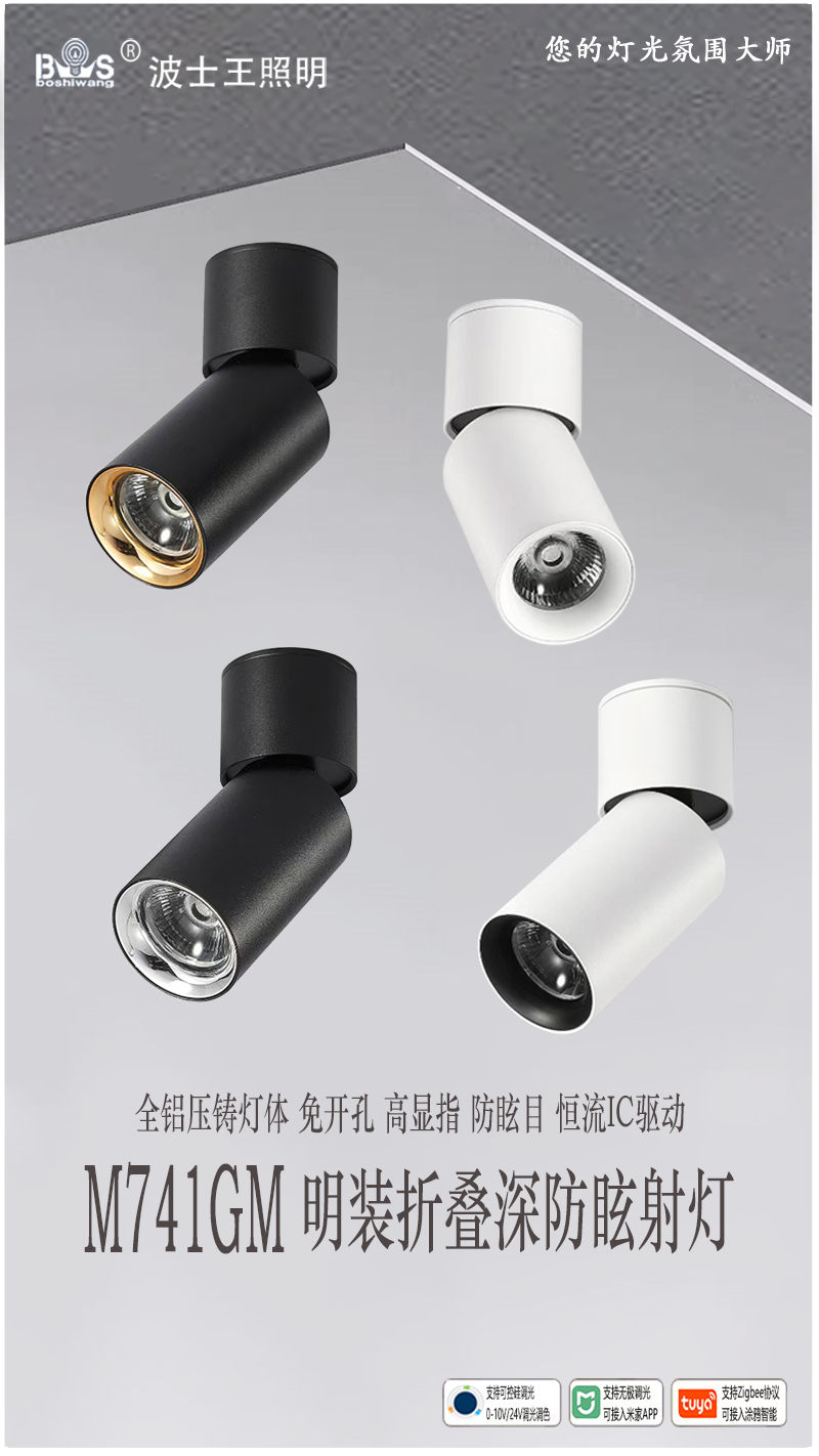 M741GM折叠款 明装 深防眩射灯1.jpg