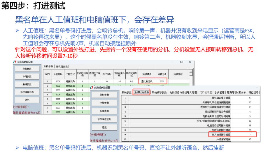 电话交换机黑名单设置步骤图片