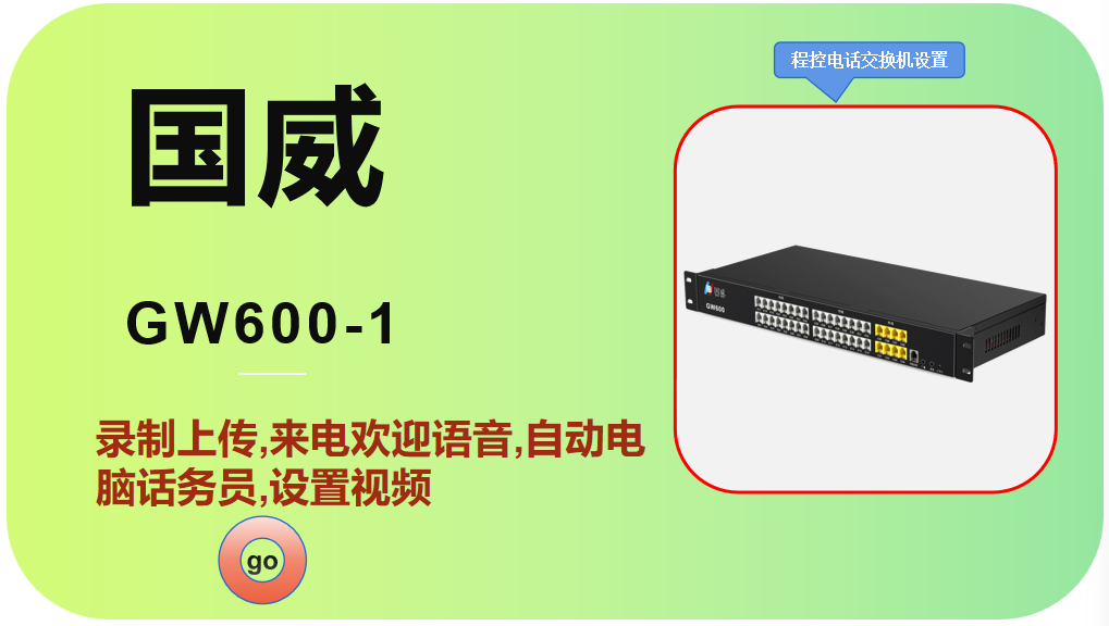 国威GW600-1,程控电话交换机,录制来电欢迎语音,电脑自动话务员,设置视频