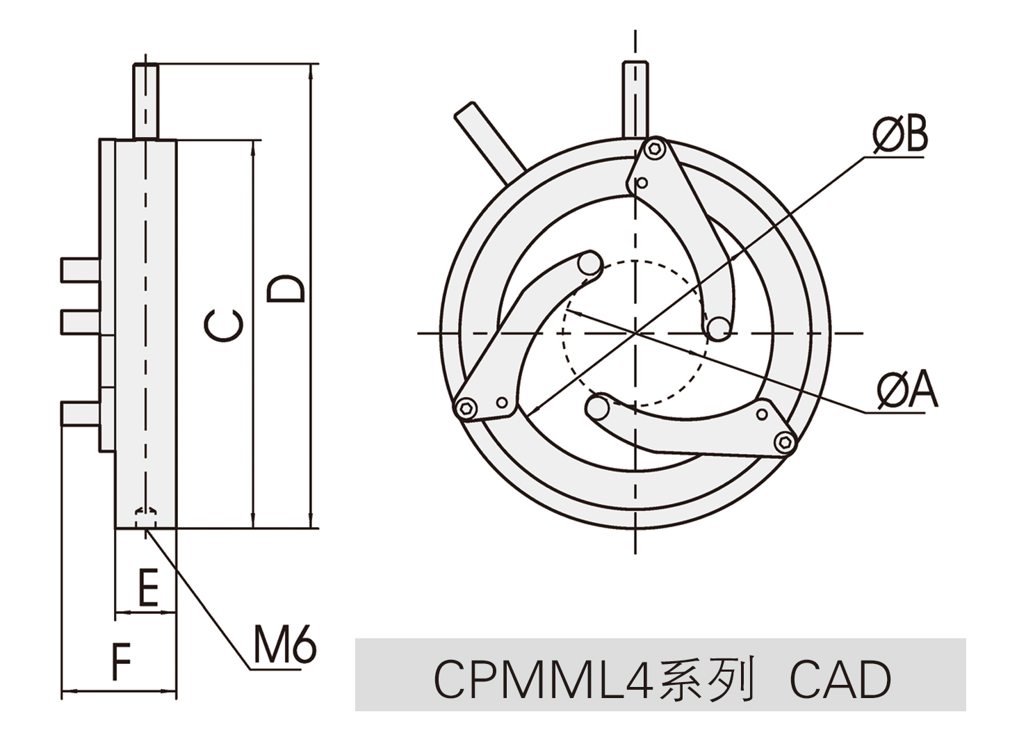 CPMML4系列同轴透镜架CAD