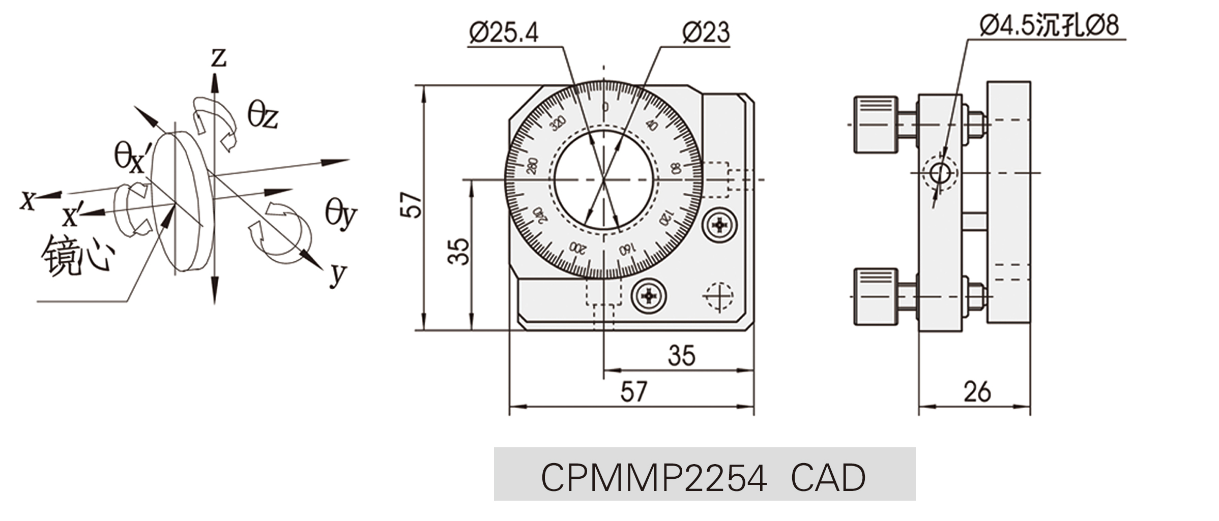 CPMMP2254偏光镜架CAD