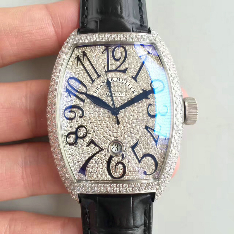 fm法兰克穆勒 casablanca系列8880白金 满钻手表