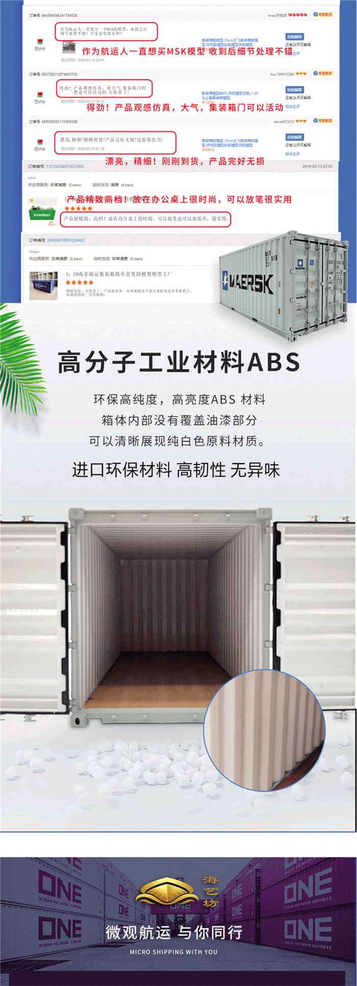 海藝坊航運(yùn)仿真模型廠家，聯(lián)系電話0755-85200796，我們工廠主要定制生產(chǎn)各個(gè)船公司， 貨運(yùn)公司集裝箱模型擺件，禮品貨柜模型擺件。我們設(shè)計(jì)制作并且量產(chǎn)的1比20集裝箱禮品模型受到很多客人的好評及采購需求，我們可以為您定制貨柜模型的企業(yè)LOGO。期待與您合作。 