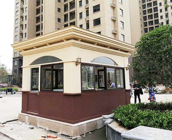 阜阳颍东幸福公馆不锈钢岗亭效果图