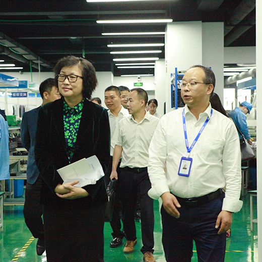 热烈欢迎温州市人大常委会副主任徐育斐一行莅临恒捷智能考察调研